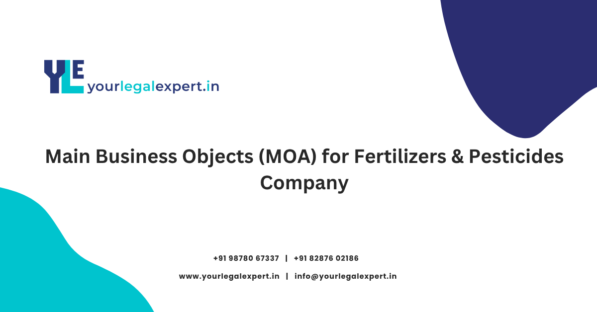 Main Business Objects (MOA) for Fertilizers & Pesticides Company